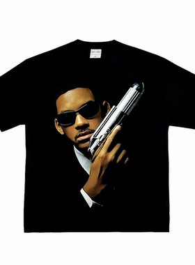 黑衣人 Men in Black 威尔  影视街头复古VTG纯棉长短袖T恤