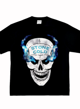 Stone Cold Steve Austin 冷石 奥斯汀 WWE摔跤美式长短袖打底T恤