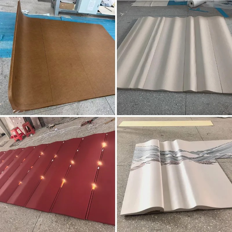 定制背景墙板材家装建材现代简约风格室内装修面板弧度床头电视墙
