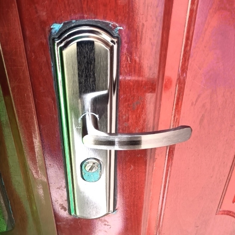 家用拉手加厚双快通用型老款黑金普通大门锁壳防盗门入户门锁具