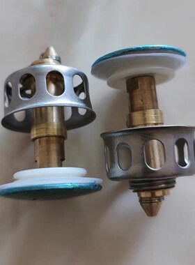 按压式浴缸盖子面盆洗手盆下水器洗脸盆台盆漏水塞弹跳芯配件翻盖
