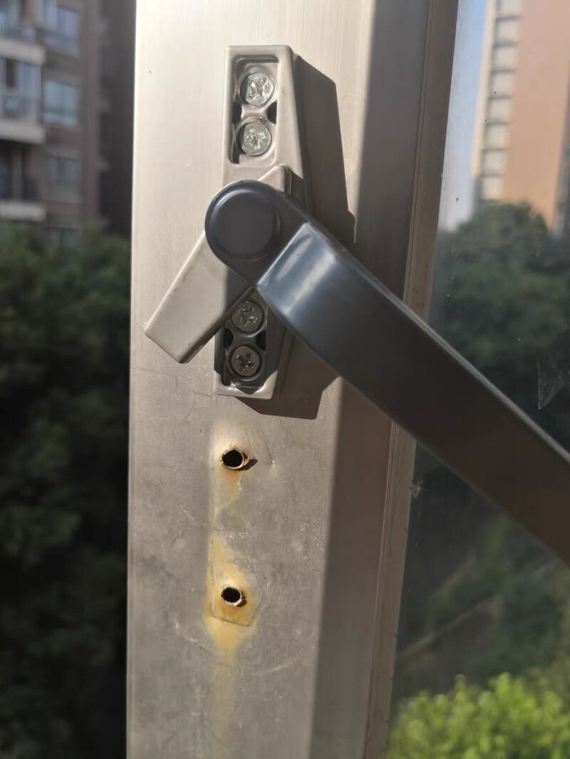 50铝合金窗把手玻璃窗户拉手外推窗配件老式平开门窗把手7字执手
