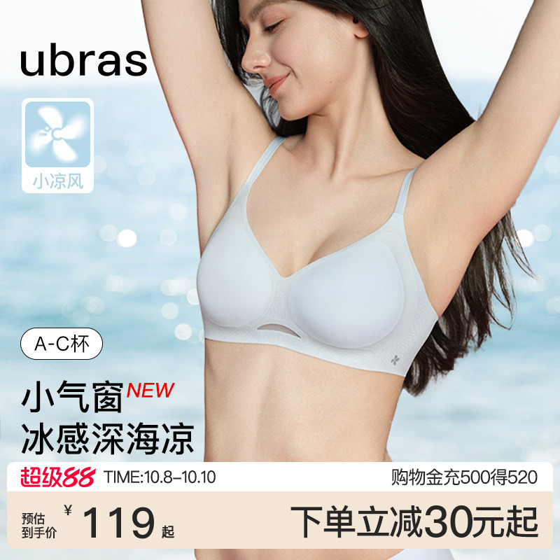 Ubras无尺码凉感小气窗文胸