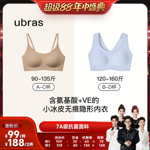 ubras无尺码小奶皮文胸