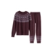 [Жаккардовый ромбовидный стиль] Вишнево-винно-коричневый