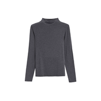 【Маленькая высокая шея】 темно -цветочный серый