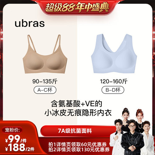ubras无尺码小奶皮文胸