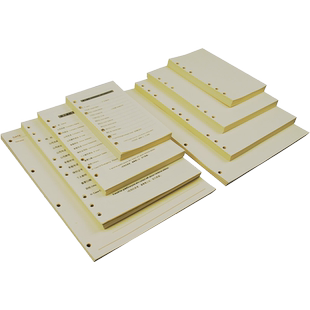 力路六孔活页纸厚笔记本替换纸芯4孔6孔9孔替芯a6a5b5a4网方格活页本内芯空白米黄道林纸牛皮纸记事本活页芯