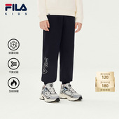 抗菌功能 新款 FILA斐乐儿童童装 长裤 2025年冬季 男小童加绒裤 子