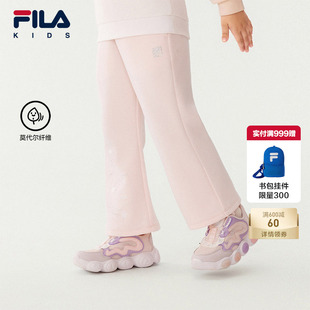 女童中小童宽松休闲微喇长裤 FILA斐乐儿童童装 新款 子2025年秋季 裤