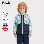 新款 FILA斐乐童装 儿童外套2025年春季 男小童梭织两件套一衣多穿