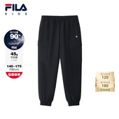 长裤 2025年冬季 新款 FILA斐乐儿童童装 男中大童休闲宽松加绒羽绒裤