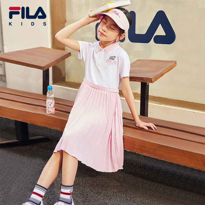 FILA斐乐女中大童针织连衣裙