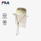 中大童渔夫帽潮 新款 抗紫外线 FILA斐乐儿童防晒帽子2025年夏季