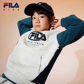 新款 FILA斐乐儿童童装 卫衣2025年冬季 男童中大童套头宽松休闲上衣