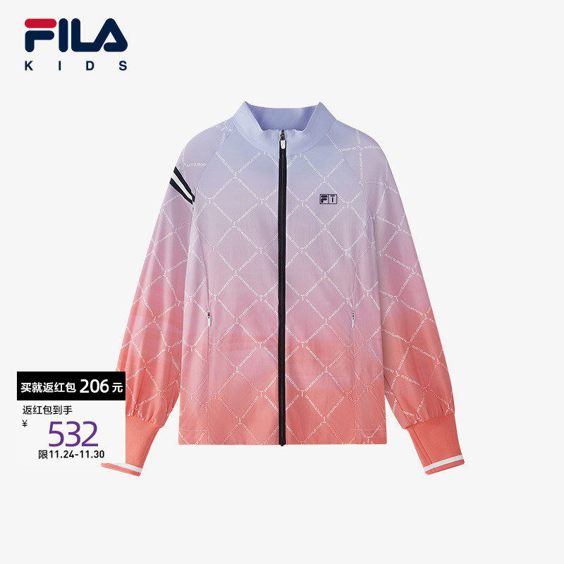 FILA斐乐女童梭织长袖外套