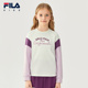 中大童假两件上衣 T恤女童2025冬新款 螨消消 FILA斐乐儿童长袖