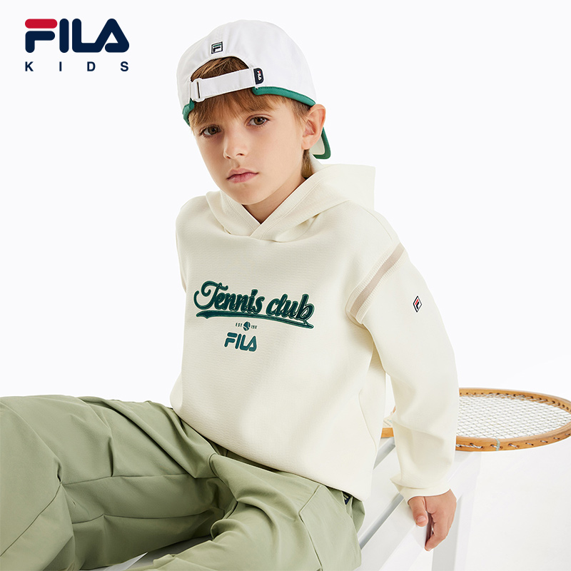FILA斐乐男中大童连帽卫衣