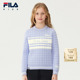 FILA斐乐儿童童装 女童中大童休闲宽松套头毛衣 新款 毛衫 2025年冬季