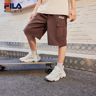 FILAKIDSx原田治联名系列斐乐儿童童装短裤2025年夏新工装五分裤