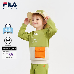 儿童上衣春秋季 FILA 斐乐童装 EARTH联名系列 男小童卫衣 BBC