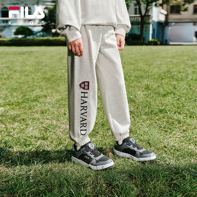 FILA X HARVARD哈佛联名童装裤子2025年秋季新款男童中大童休闲裤