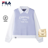 液氨整理 FILA斐乐儿童童装 卫衣2025年冬季 新款 女童中大童套头