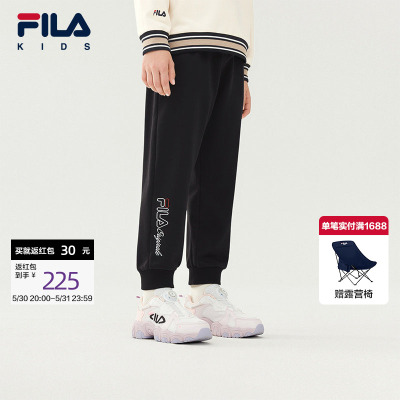 FILA X HARVARD哈佛联名童装女童裤子2025年秋季新款中大童运动裤