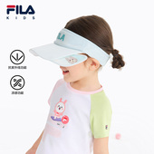 FILA斐乐儿童空顶帽2025年夏季 新款 防晒帽子户外卡通透气遮阳帽潮