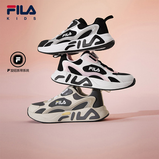 FILA斐乐儿童童鞋跑步鞋2025秋冬新款男女童旋钮扣流星运动鞋子
