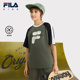 舒爽棉 FILA斐乐儿童童装 运动T恤2025年夏季 新款 男中大童短袖