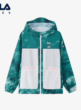 FILA | BBC EARTH联名系列 斐乐童装儿童上衣秋季新款女大童外套
