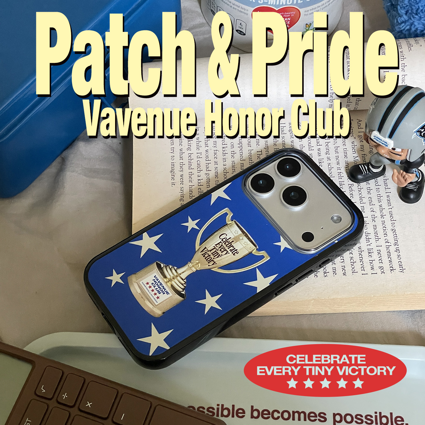 VAVENUE美式复古胜利奖杯手机壳适用iPhone17ProMax苹果16/15/14 原创运动个性潮流ins风全包创意