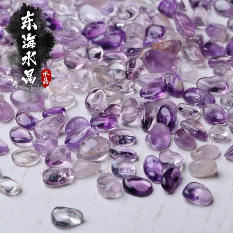 밝은 색상 자수정 자갈 천연 자수정 물고기 탱크 꽃 냄비 장식 조경 DIY 수제 액세서리 DEGAUSSING 정화