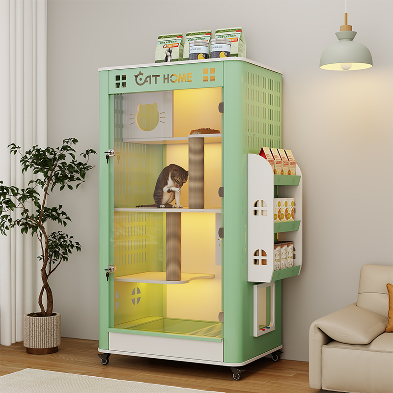 实木室内猫窝带厕所一体猫砂盆猫笼猫别墅家用不占地猫屋豪华猫柜