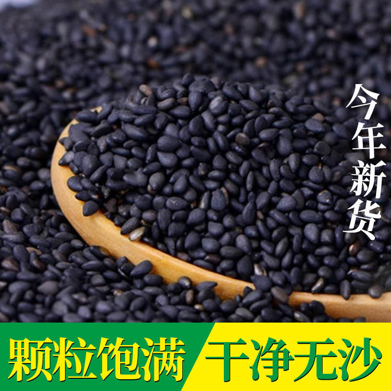 新货黑芝麻生熟黑麻免洗干净无沙即食颗粒饱满无染色烘焙原料