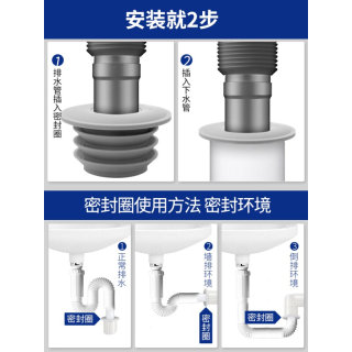 下水道堵口器地漏防臭器防虫盖卫生间防臭神器密封塞硅胶芯防返臭