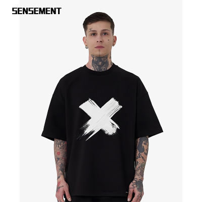 SEMSEMENT印花宽松情侣短袖T恤潮