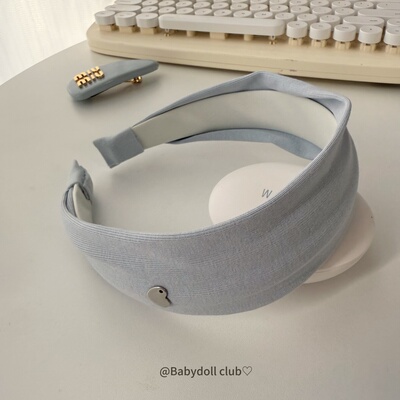 美区留学生baby蓝！加宽高颅顶！少女纯色加宽系列高颅顶发箍发带