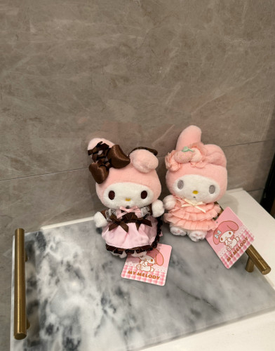 正版喔！焦糖曲奇美乐蒂Melody可爱毛绒玩偶挂件钥匙扣生日礼物