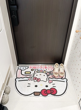 hellokitty少女心入户门地垫进门脚垫家用玄关防滑垫子