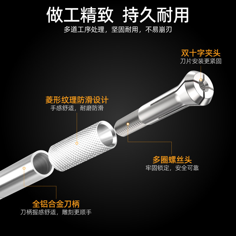 雕刻刀手工剪纸刻刀学生专用橡皮章雕刻美工刀三角尖刀针刻花刀具