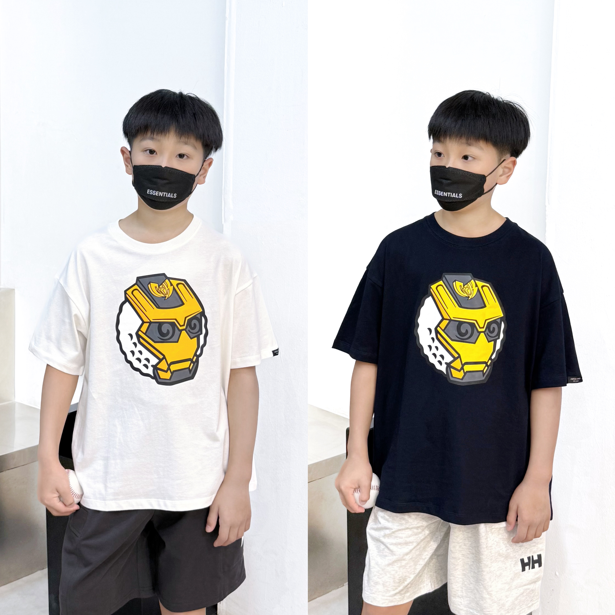 ENOCHBABY2025夏季新款童装男女儿童日系卡通速干印花短袖T恤半袖
