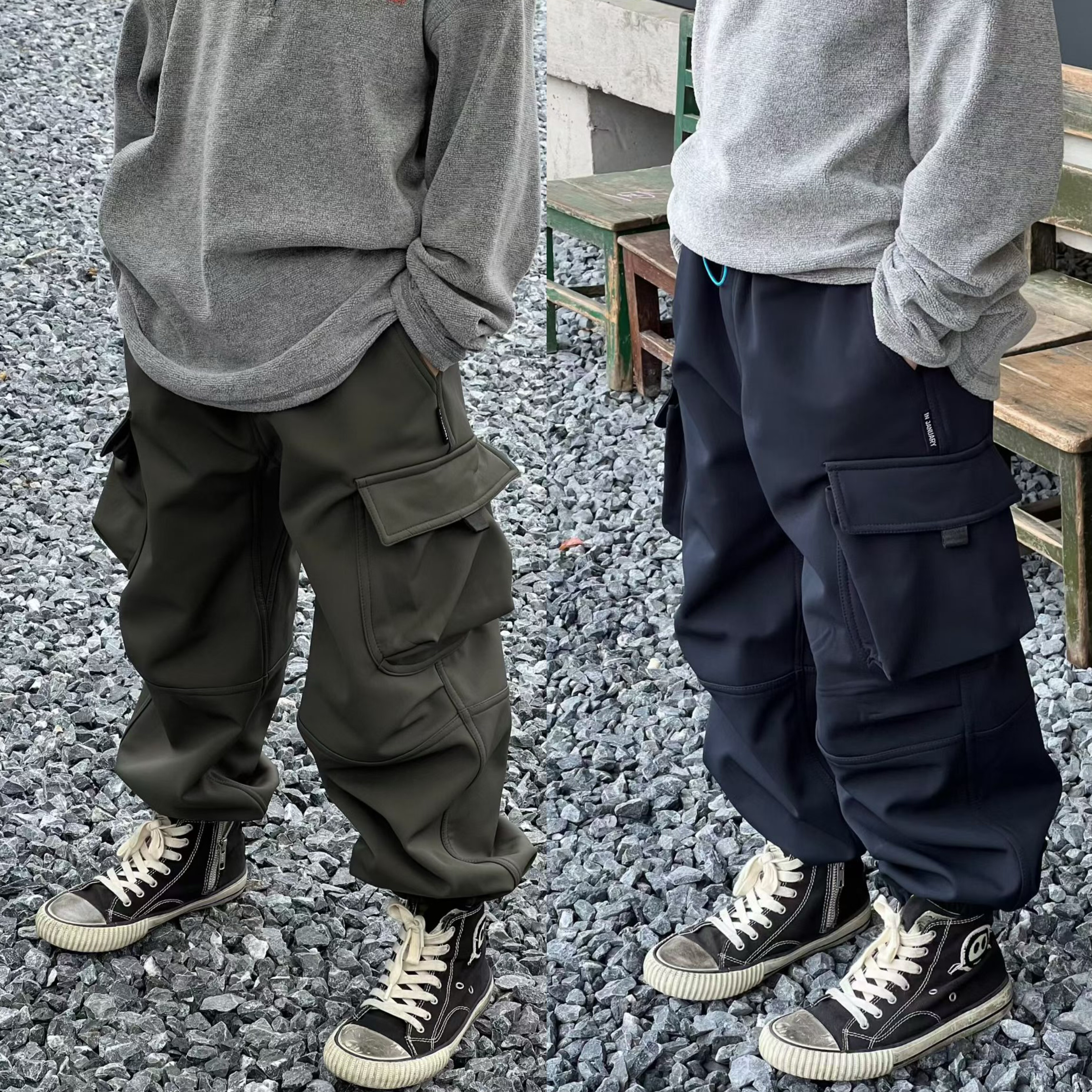 ENOCHBABY冬季新款男童大口袋加绒工装长裤保暖一体绒束脚裤子,童装/婴儿装/亲子装,裤子,淘宝优惠券,粉丝福利购,淘宝优惠卷