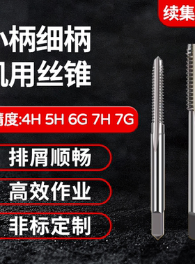 H1/H3小柄细柄H4 6H 4G 5H 6G 7H 7G通孔直槽螺旋机用丝锥6 12 39