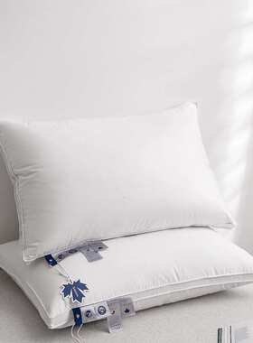 A类95白鹅绒枕头五星级酒店羽绒枕芯不变形不塌陷低枕单人中高枕