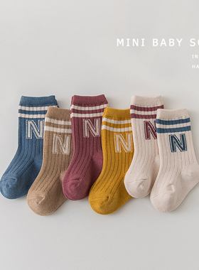 新生初生婴儿男女宝宝0-12个月纯棉春秋季夏季薄款儿童中筒长袜子