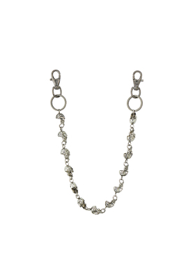 olioni 朋克复古亚比个性嘻哈骷髅头首饰时尚潮流做旧长裤链