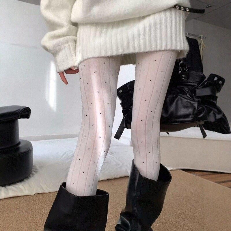 温柔ins系波点竖纹微透打底袜 韩剧氛围感高弹显瘦连裤长袜不掉档,女士内衣/男士内衣/家居服,连裤袜/打底袜,淘宝优惠券,粉丝福利购,淘宝优惠卷