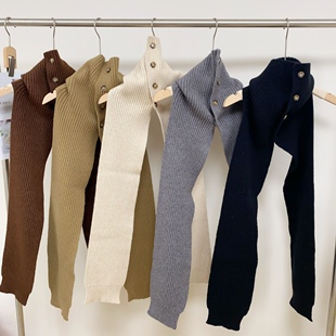 2023披肩欧美韩国代购针织围脖披肩扣子时髦外搭针织女披肩装饰女